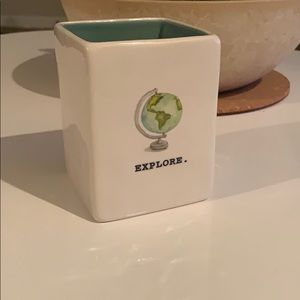 RAE DUNN ceramic cube container